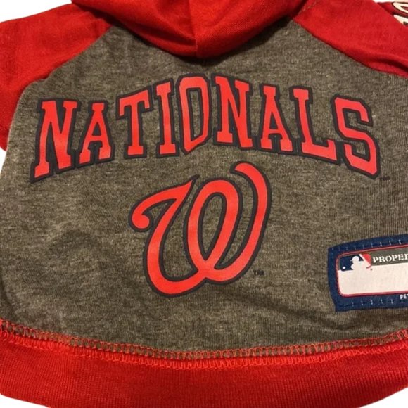 New Washington Nationals Pets First Sports Team Dog Hoodie T-Shirt | Size XS - Picture 2 of 7